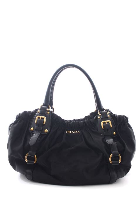 prada ruched nylon bag